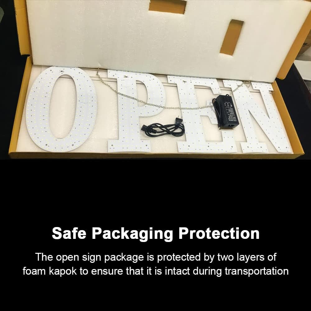 High Visibility LED Open Sign 40" x 14" - Ideal for Shops, Offices & Restaurants