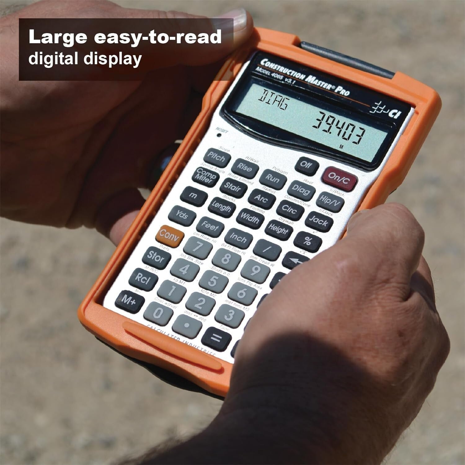 Professional Construction Math Calculator - Feet-Inch-Fraction Conversion Tool