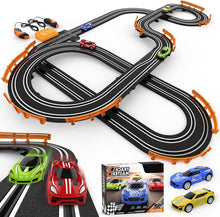 Load image into Gallery viewer, Dual Racing Slot Car Set with Remote Controls and Fast Cars – Fun for All Ages!