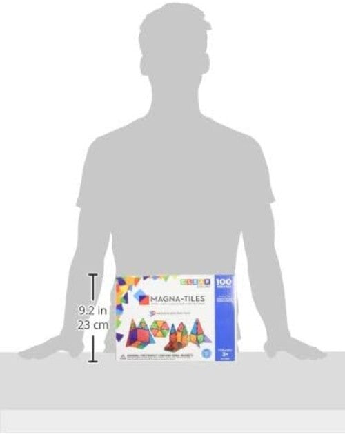100-Piece Translucent Magnetic Tiles - STEAM Educational Set for Creative Play
