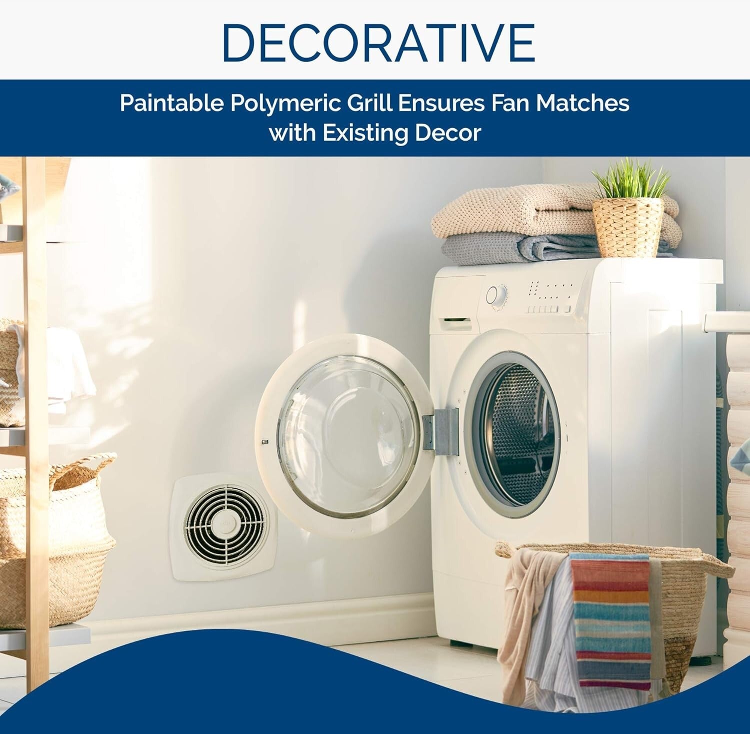 Efficient 200 CFM Galvanized Steel Ventilation Fan, Perfect for Garages, 8"