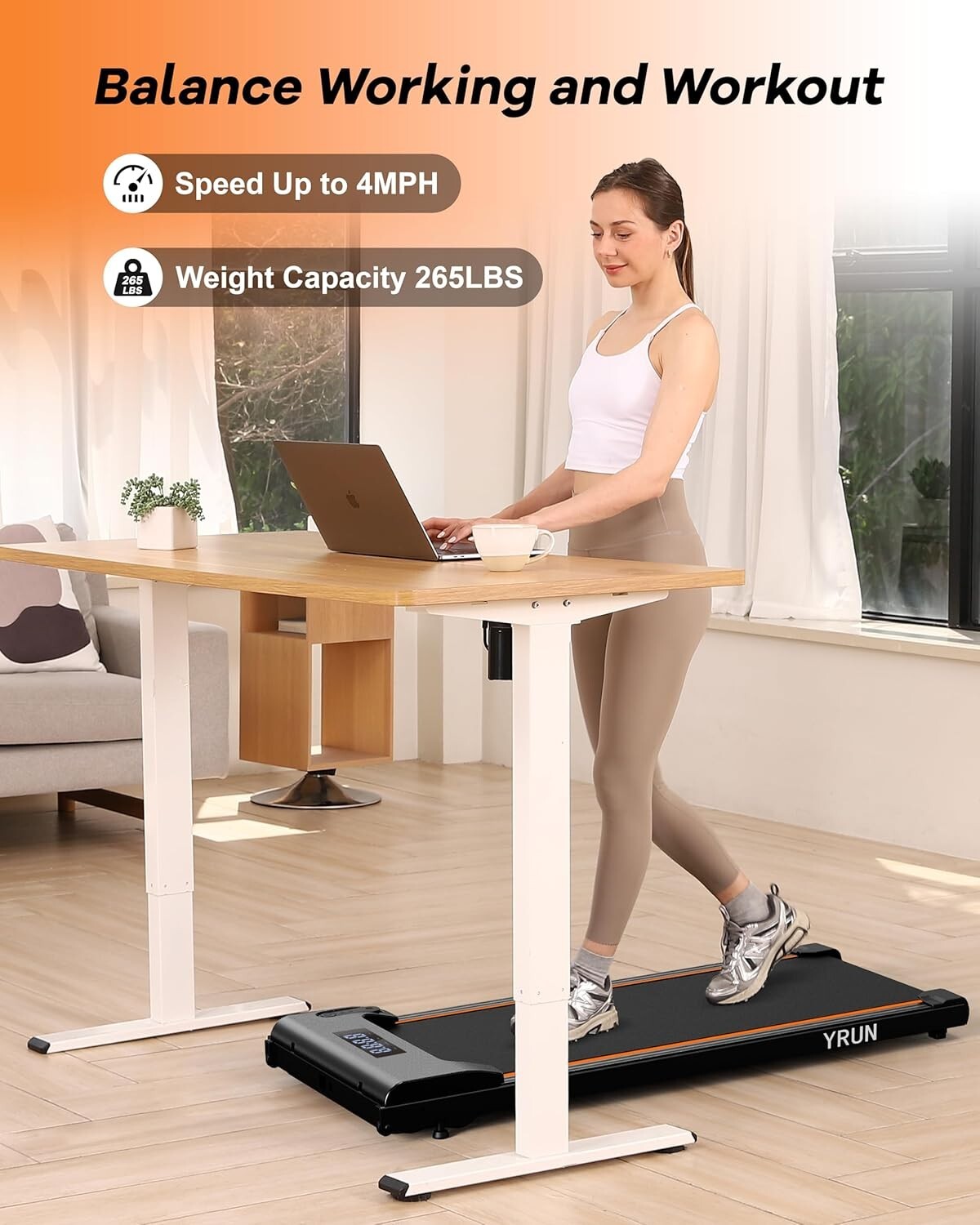 High-Performance Under Desk Walking Treadmill: Compact & Shock-Absorbent Design