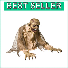 Load image into Gallery viewer, Realistic 2' Gaseous Zombie with Fog Effect - Perfect for Outdoor Frights