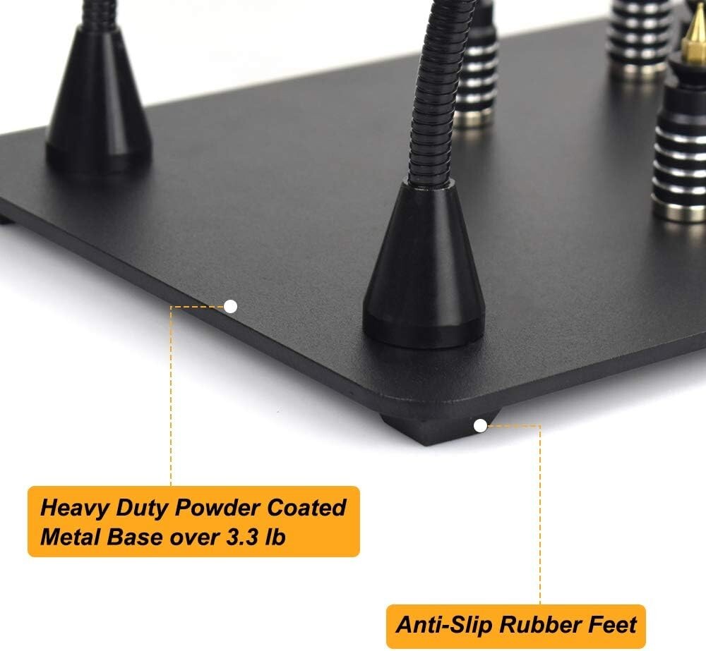 Versatile DIY Soldering Station: 5 Arms with Secure Alligator Clips and Holders