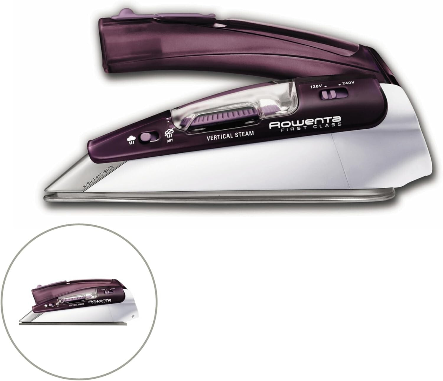 Pro Compact 1000W Travel Iron & Handheld Steamer for Effortless Fabric Care