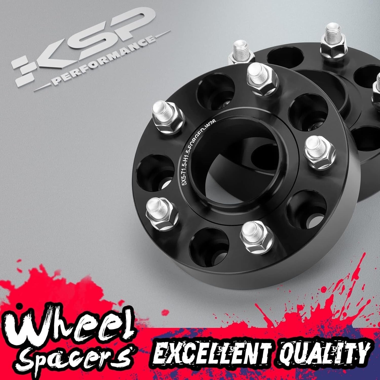 1.5" Thick KSP Wheel Spacers for Jeep - 4 Pcs with 20 Bolts, Vibration-Free Fit
