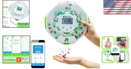 Automatic 28-Day Pill Dispenser with Lock & WiFi Monitoring - TimelyMed Solution