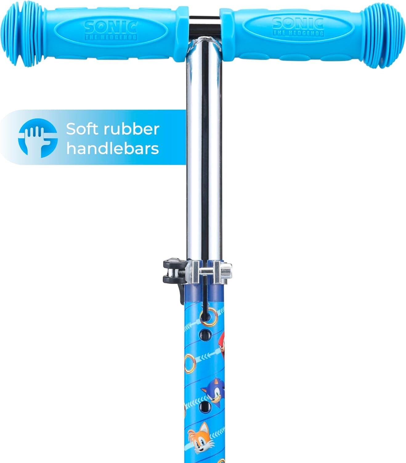 Adjustable Sonic Scooter for Kids Aged 3-5 - Light Up Wheels & Stability