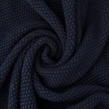 Load image into Gallery viewer, Luxurious Dark Navy Cotton Throw - Cozy Blanket with Laundering Bag Included