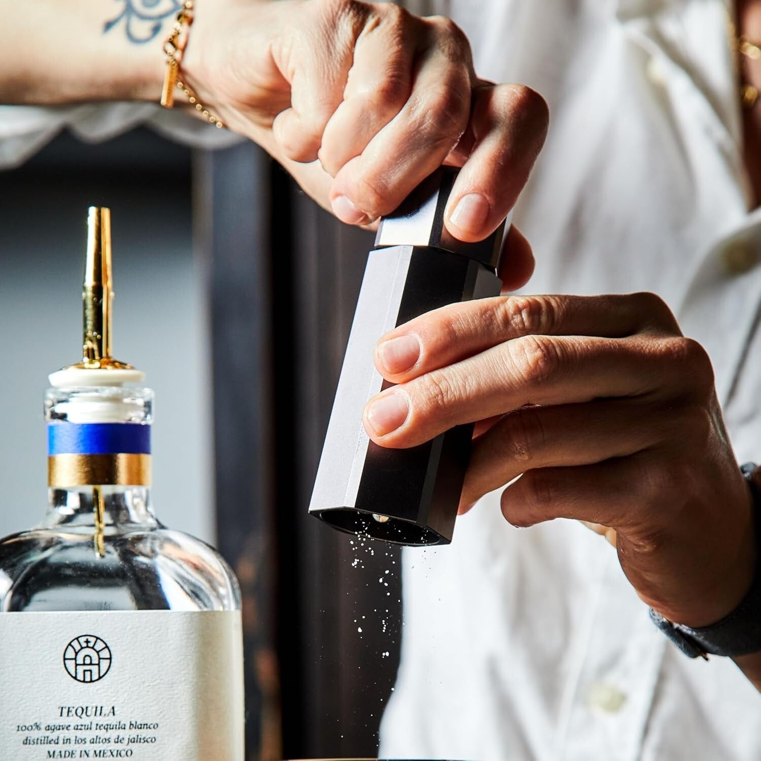 Premium Stainless Steel Salt and Pepper Mill Set with Adjustable Burr Grinder