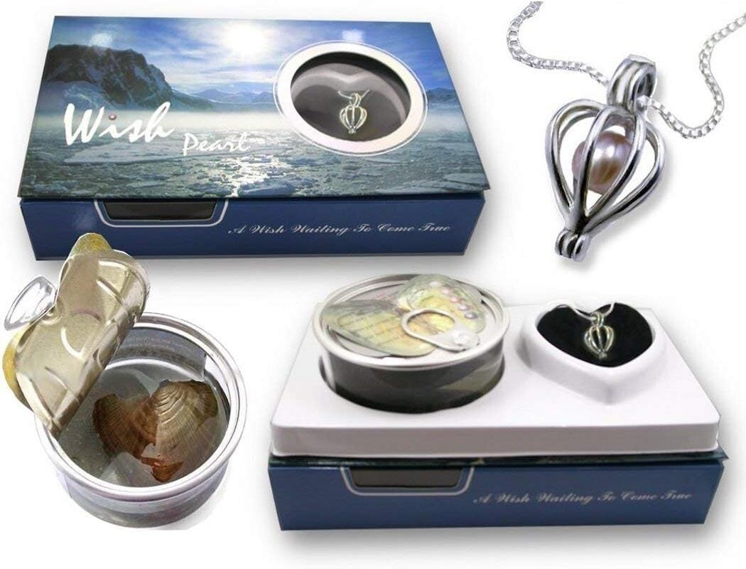 Cultured Wish Pearl Necklace in Sterling Silver Locket - Perfect Gift for Her