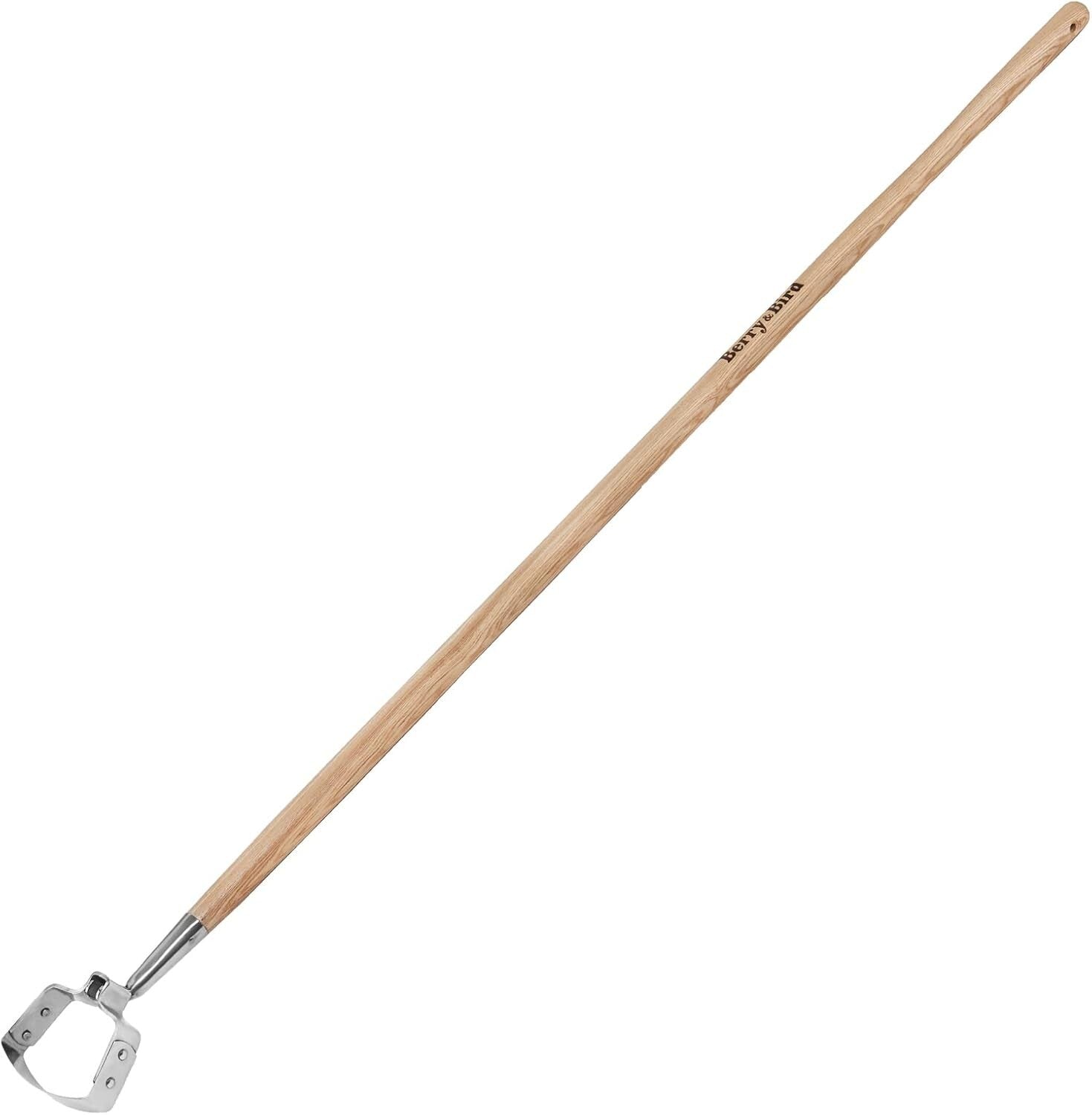 Eco-Friendly Stainless Steel Hula Hoe with Long Wooden Handle for Quick Weeding