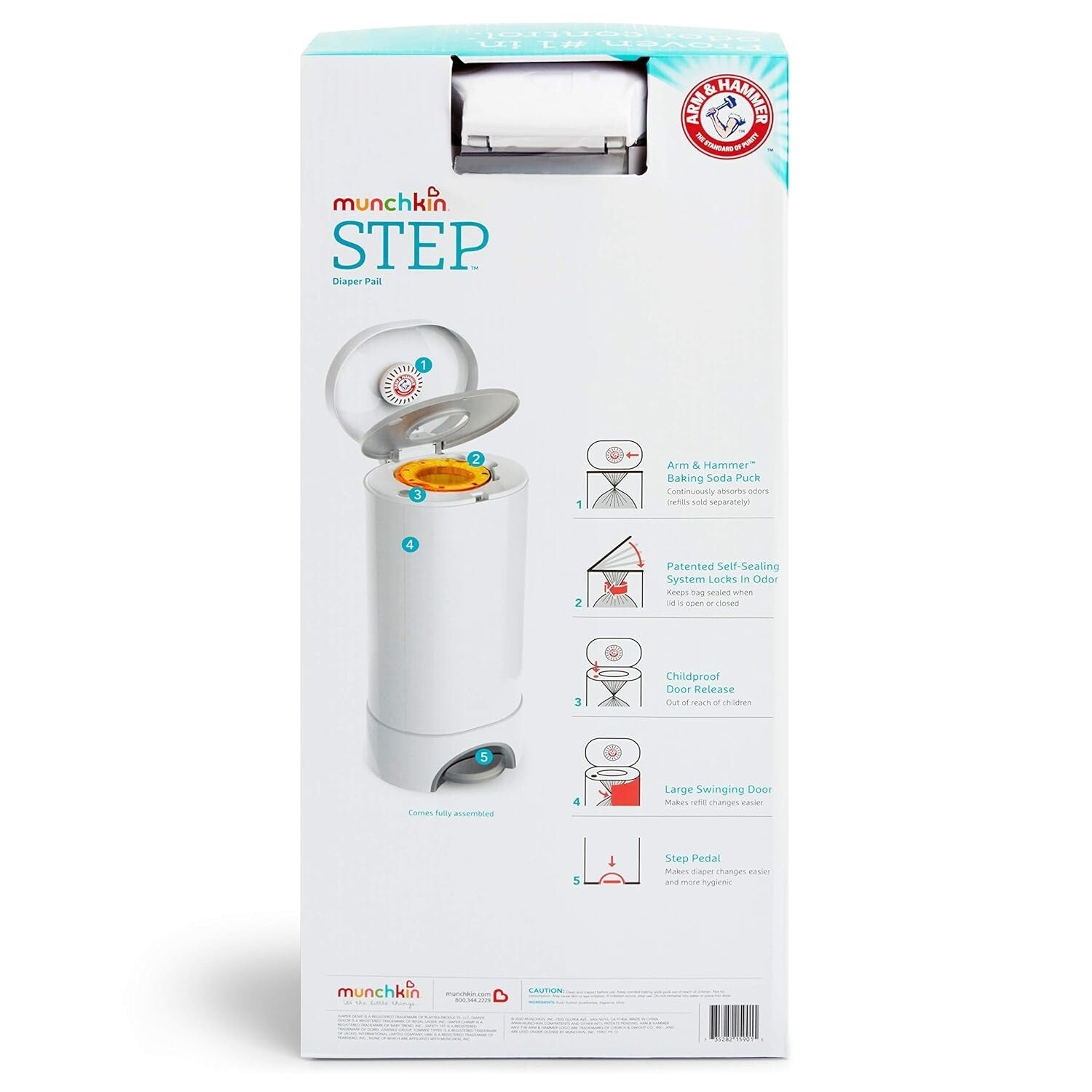Odor-Busting Diaper Pail with Arm & Hammer - 13 Gallon Baby Registry Favorite