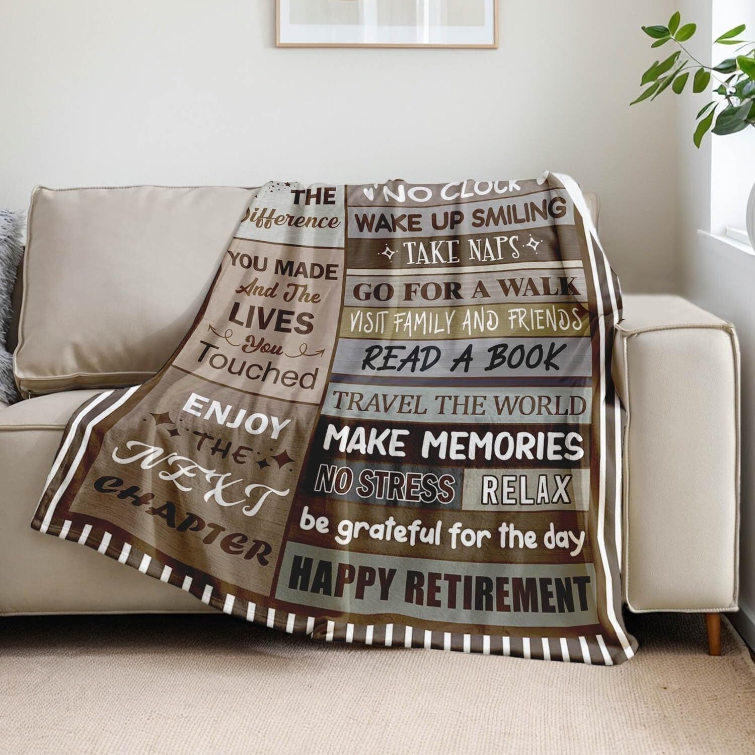 Cozy Flannel Retirement Blanket - Perfect 60"x80" Gift for Teachers & Friends