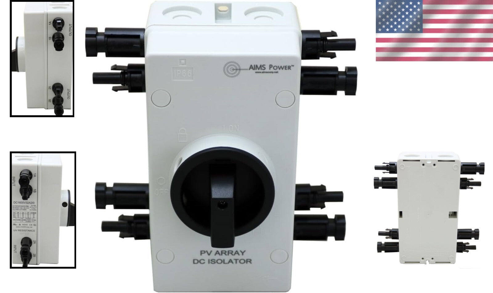 1000V 64A Solar Quick Disconnect Switch - MC4 Compatible, Waterproof Design