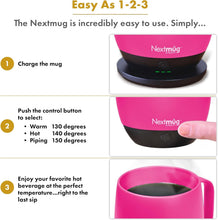 Load image into Gallery viewer, Compact and Stylish True Pink Smart Coffee Mug - Ideal Gift for Hot Drink Lovers