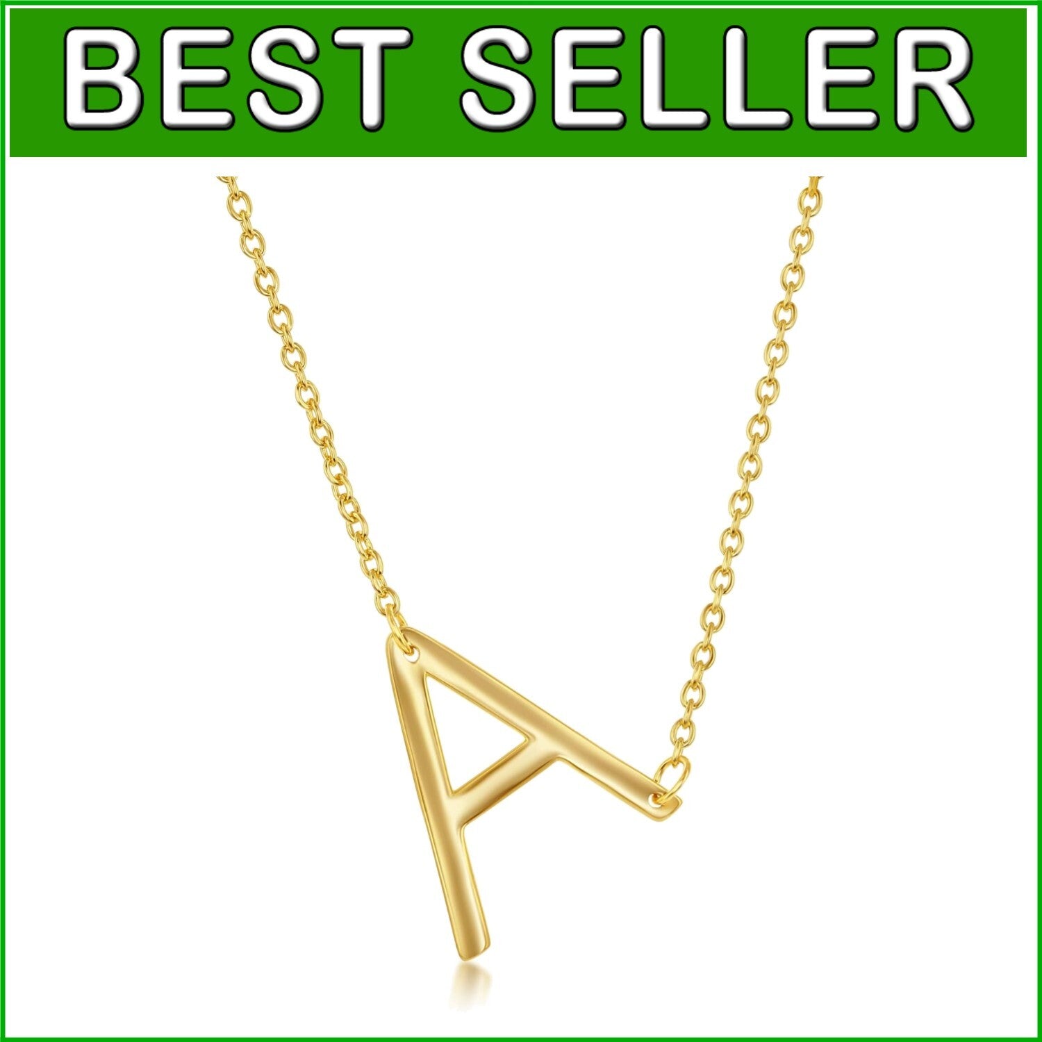 Dainty Handmade Sideways Initial Necklaces in 14k Gold or Silver | Perfect Gift