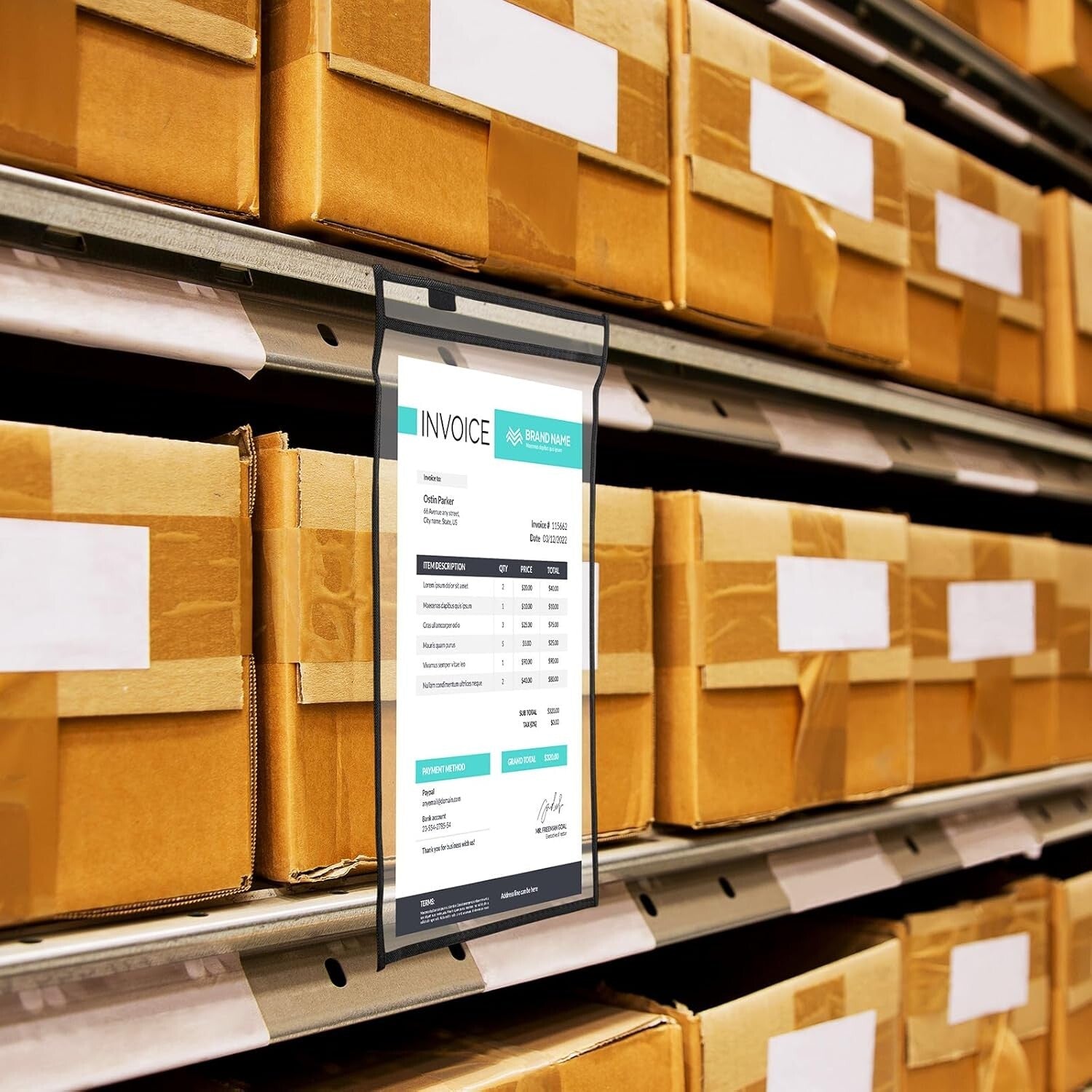 Durable Plastic Dry Erase Ticket Holders - 50 Oversized Clear Sleeves 12 x 18.6