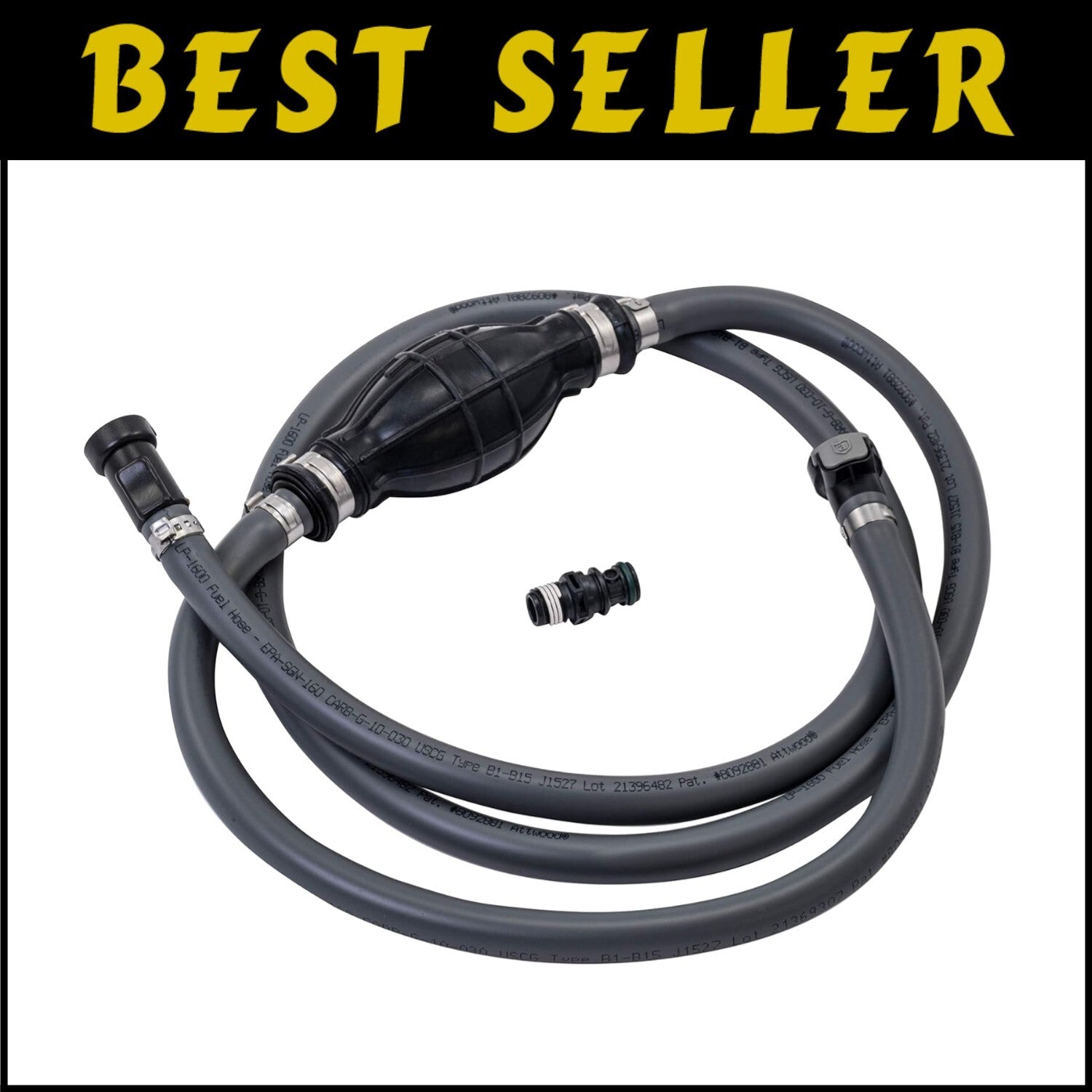 Reliable 6ft Marine Fuel Line & Sprayless Connector for Johnson/Evinrude Boats