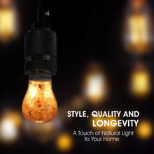 Load image into Gallery viewer, Unique Himalayan Salt Light Bulbs - Dimmable E26, 60W Equivalent, Calming Amber