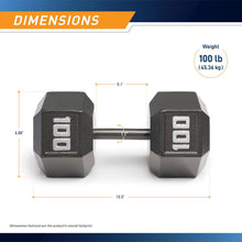 Load image into Gallery viewer, Versatile Cast Iron Hex Dumbbells - Available from 3 lbs to 100 lbs Individually