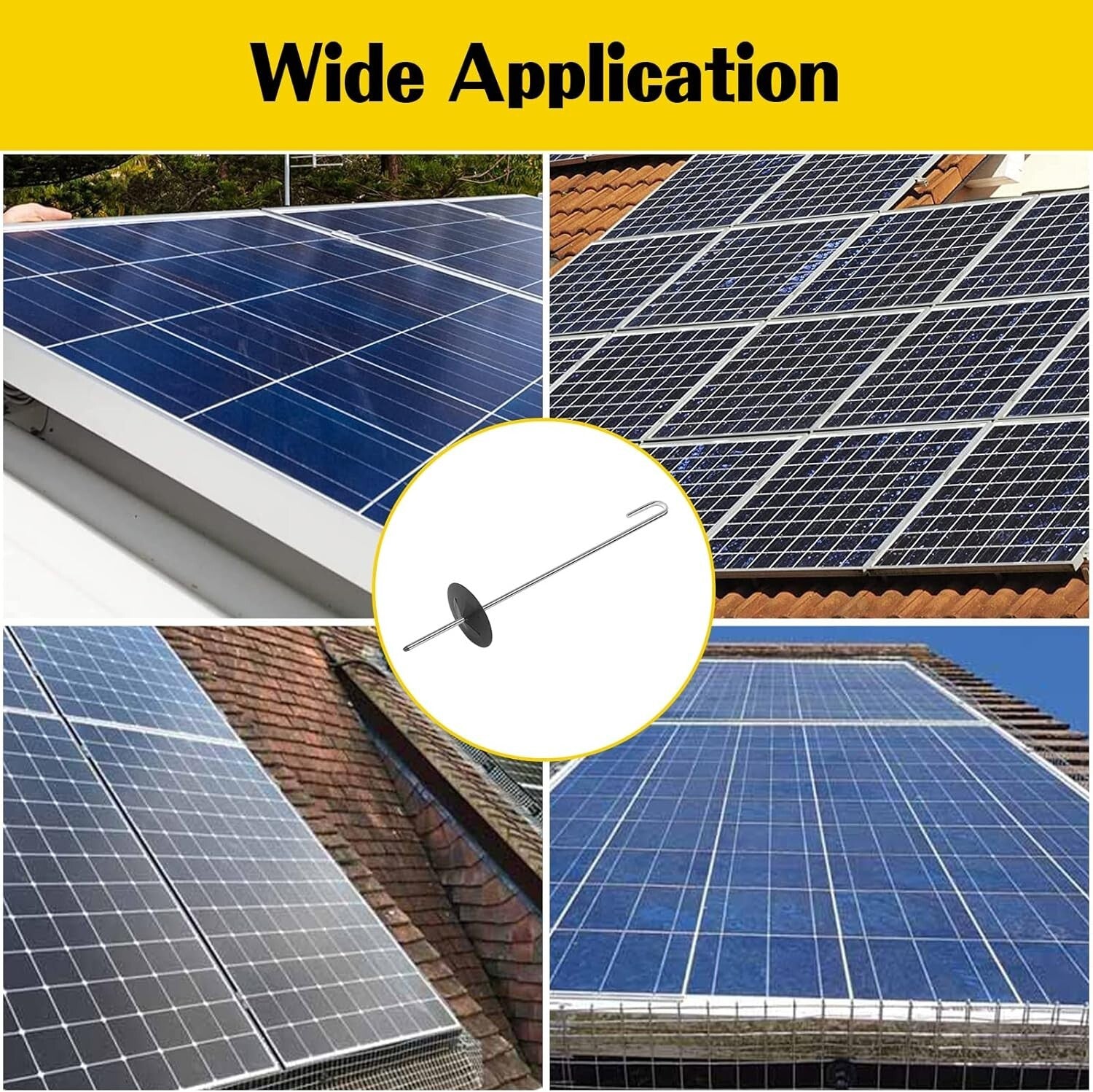 Compact 200 Stainless Steel Solar Panel Clips for Effective Critter Protection