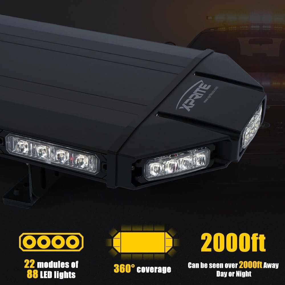 Heavy-Duty Amber Strobe Lights with Waterproof & Shockproof Features