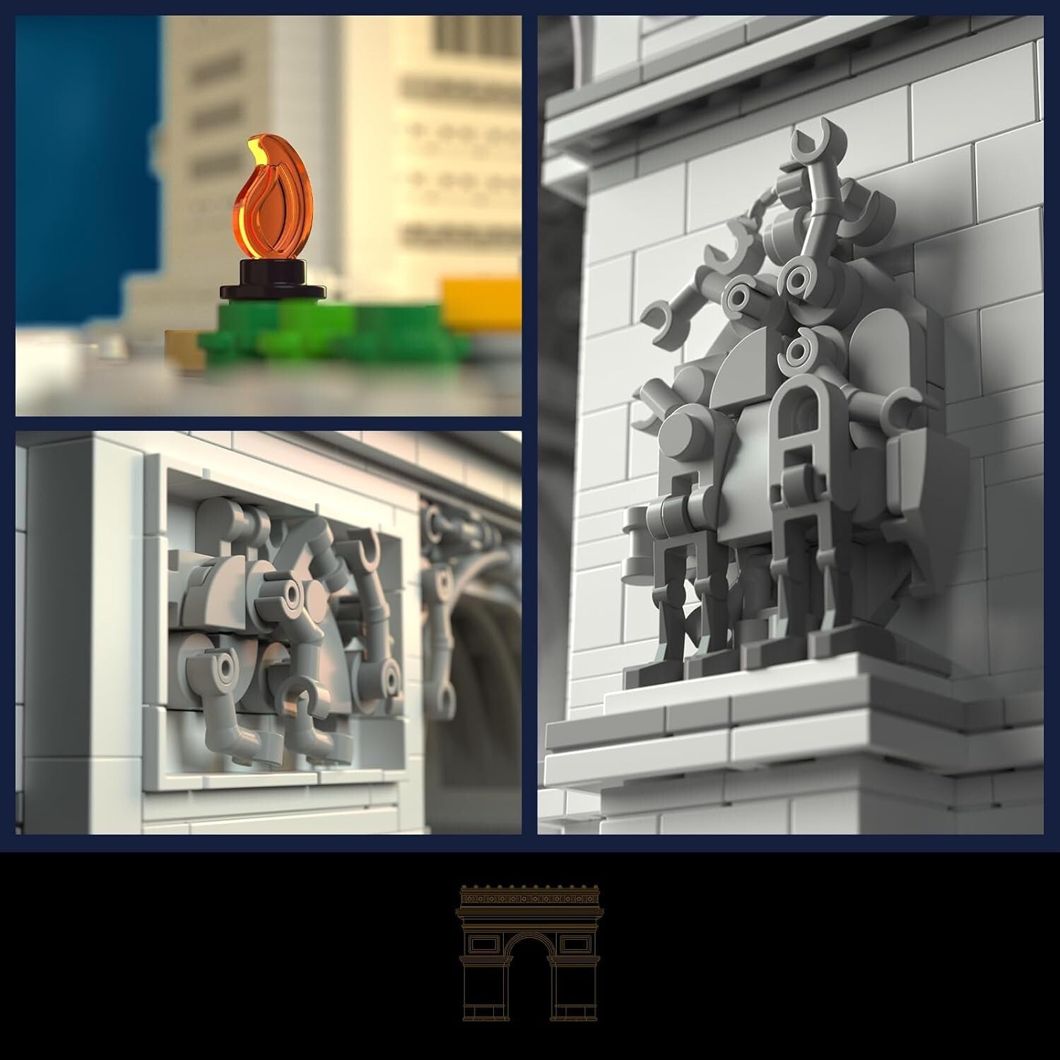 Arc de Triomphe Architectural Model Kit 4436PCS - Travel and Art Enthusiast Gift