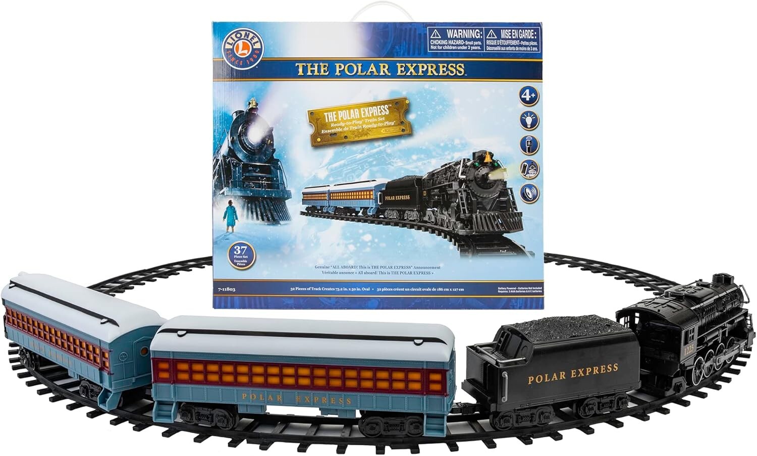 Christmas Magic Awaits: Polar Express Battery-Powered Train Set with Remote