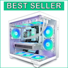 Load image into Gallery viewer, Mid Tower ATX PC Case with 6 ARGB Fans - 270° Tempered Glass Design