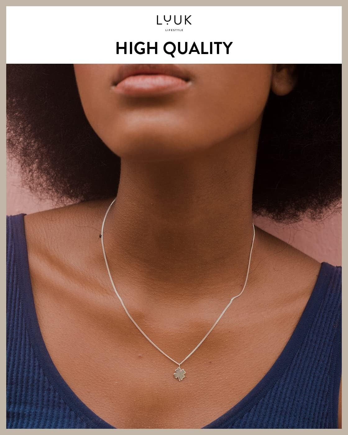 925 Sterling Silver Filigree Necklace with Lucky Clover Pendant - Adjustable 20"