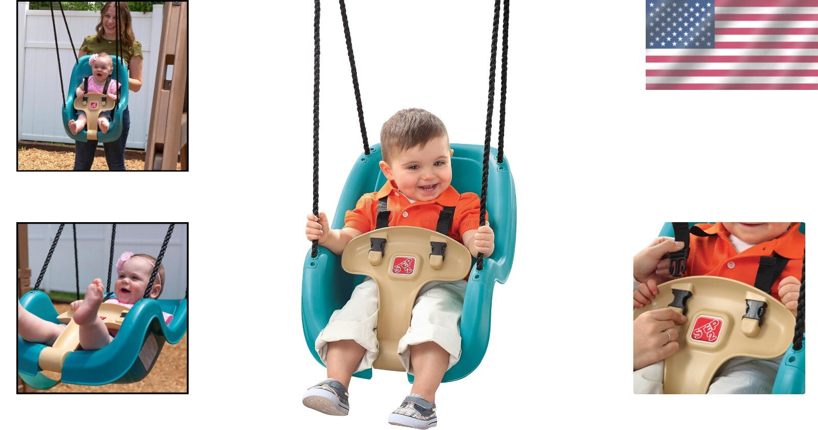 Durable Infant to Toddler Bucket Swing - Safe Outdoor Fun for Ages 9 Months+