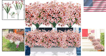 Load image into Gallery viewer, Weather Resistant 72 Bundles Pink Artificial Flowers for Indoor/Outdoor Use
