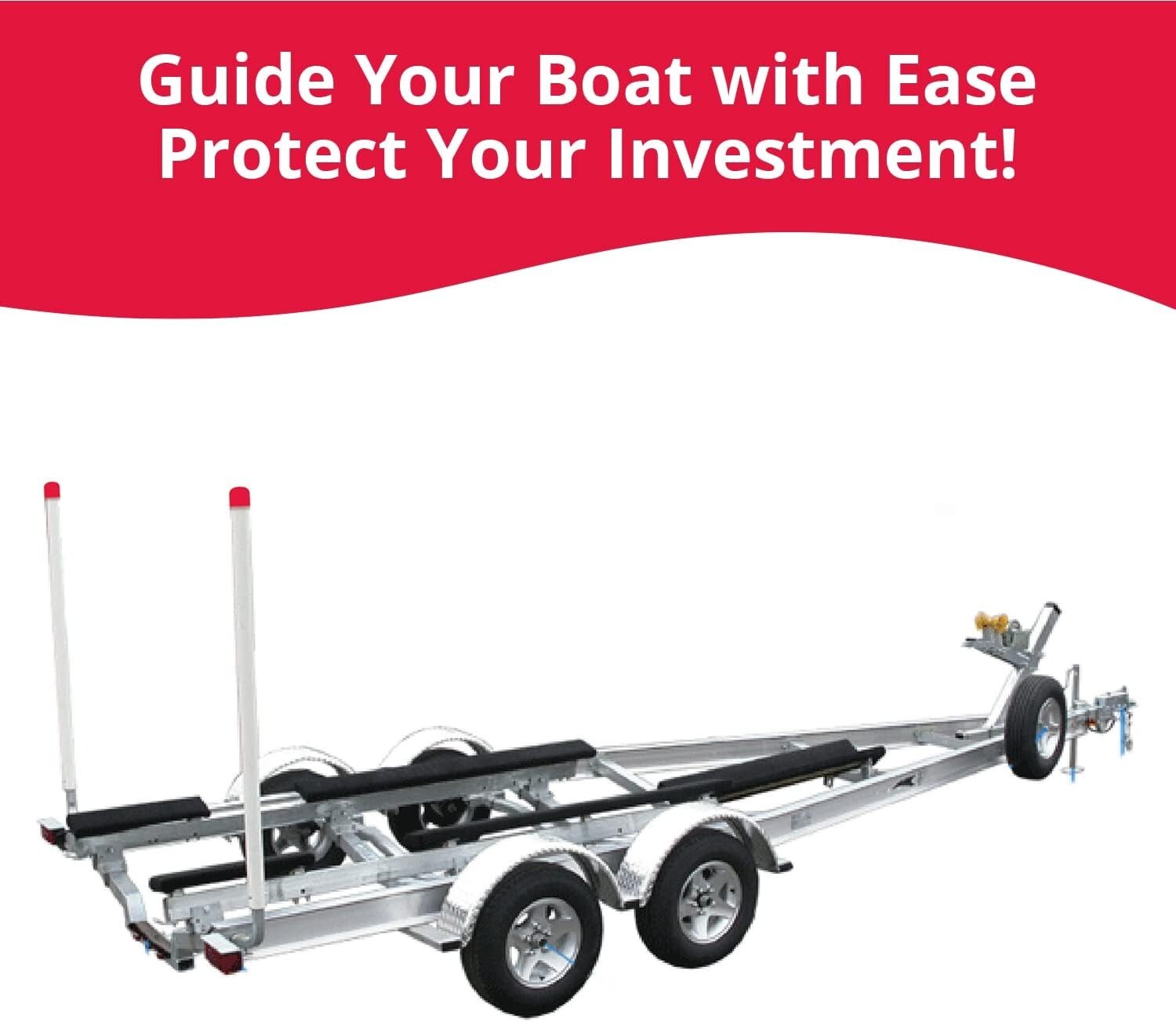 Durable SeaSense Guide Pole Kit - Trailers for Boats, Kayaks & Canoes Included