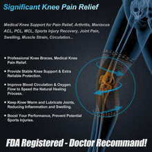 Load image into Gallery viewer, Instant Relief Knee Support Sleeves with Patella Gel Pad &amp; Stabilizers - 2 Pack