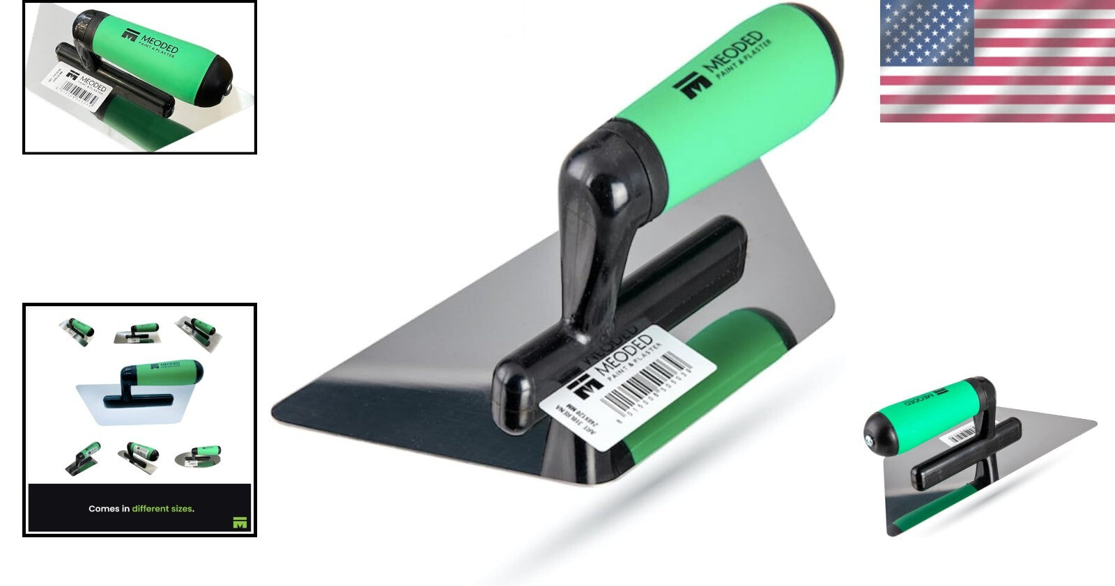 Stainless Steel Venetian Plaster Tool - Trapezoid Trowel for Pro Finish 9.4x4.7