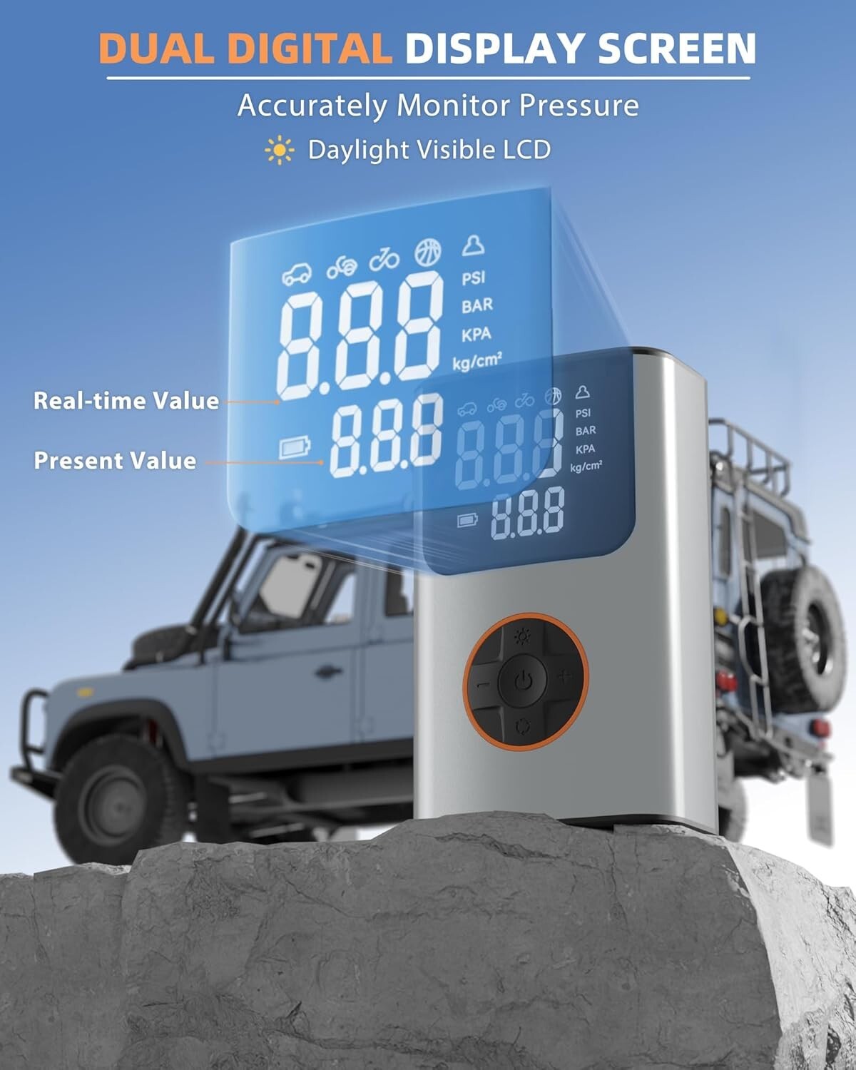 Essential 150PSI Air Compressor - Multi-Use for Tires, Balls & Emergency Needs