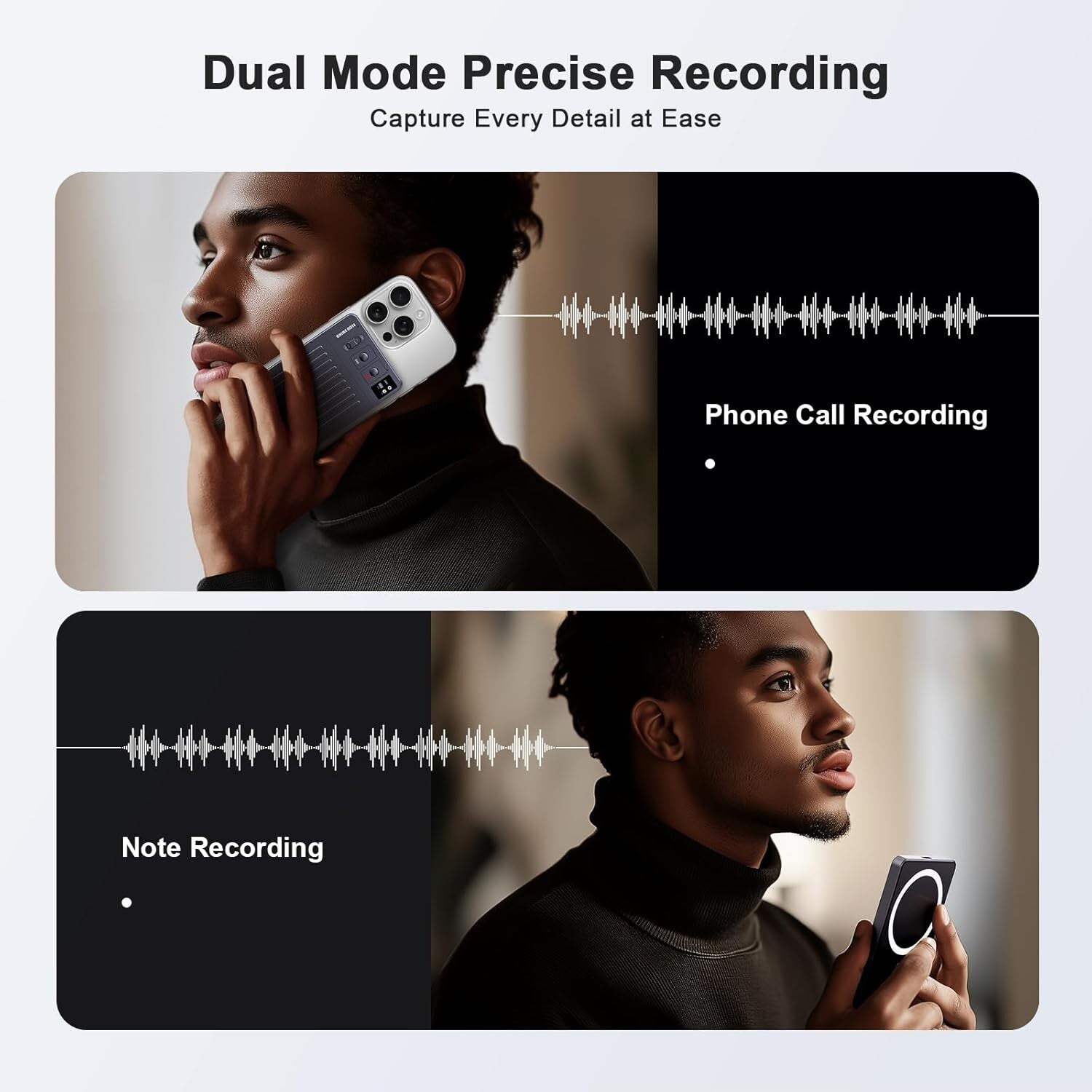AI Voice Recorder with 121 Languages Translation & 64GB for Meetings & Lectures