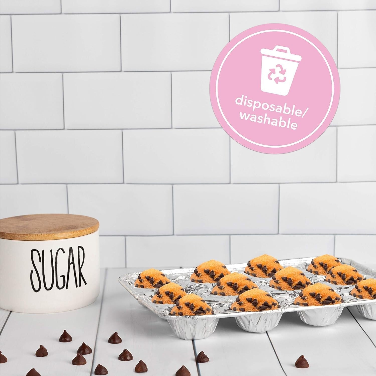 High-Quality Aluminum Mini Cupcake Pans - 12 Cavity, Eco-Friendly & Disposable