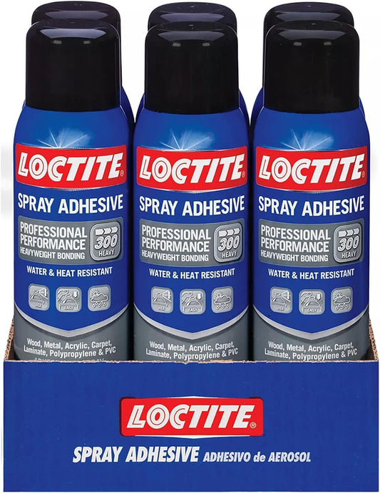 Multi-Surface Professional Spray Adhesive, 6 Pack - Ideal for Craft & Repair