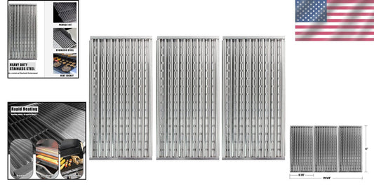 Durable 17" Emitter Plates for Charbroil Grill Series - Rust and Heat Resistant