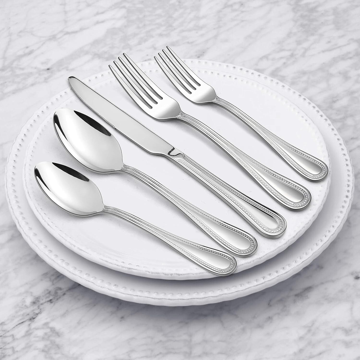 Dishwasher Safe Stainless Steel Cutlery Set for 12 – Luxurious Dining Experience
