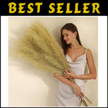 Load image into Gallery viewer, Versatile 45-Inch Gold Faux Pampas Grass - Hassle-Free Home and Event Decor