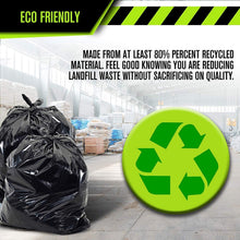 Load image into Gallery viewer, Frustration-Free 55 Gallon Trash Bags - 100 Pack - Made from Recycled Materials