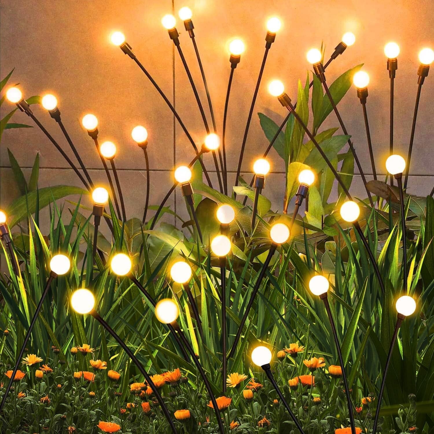 Elegant Solar Firefly Lights - 6 Pack 36 LEDs for Stunning Outdoor Displays