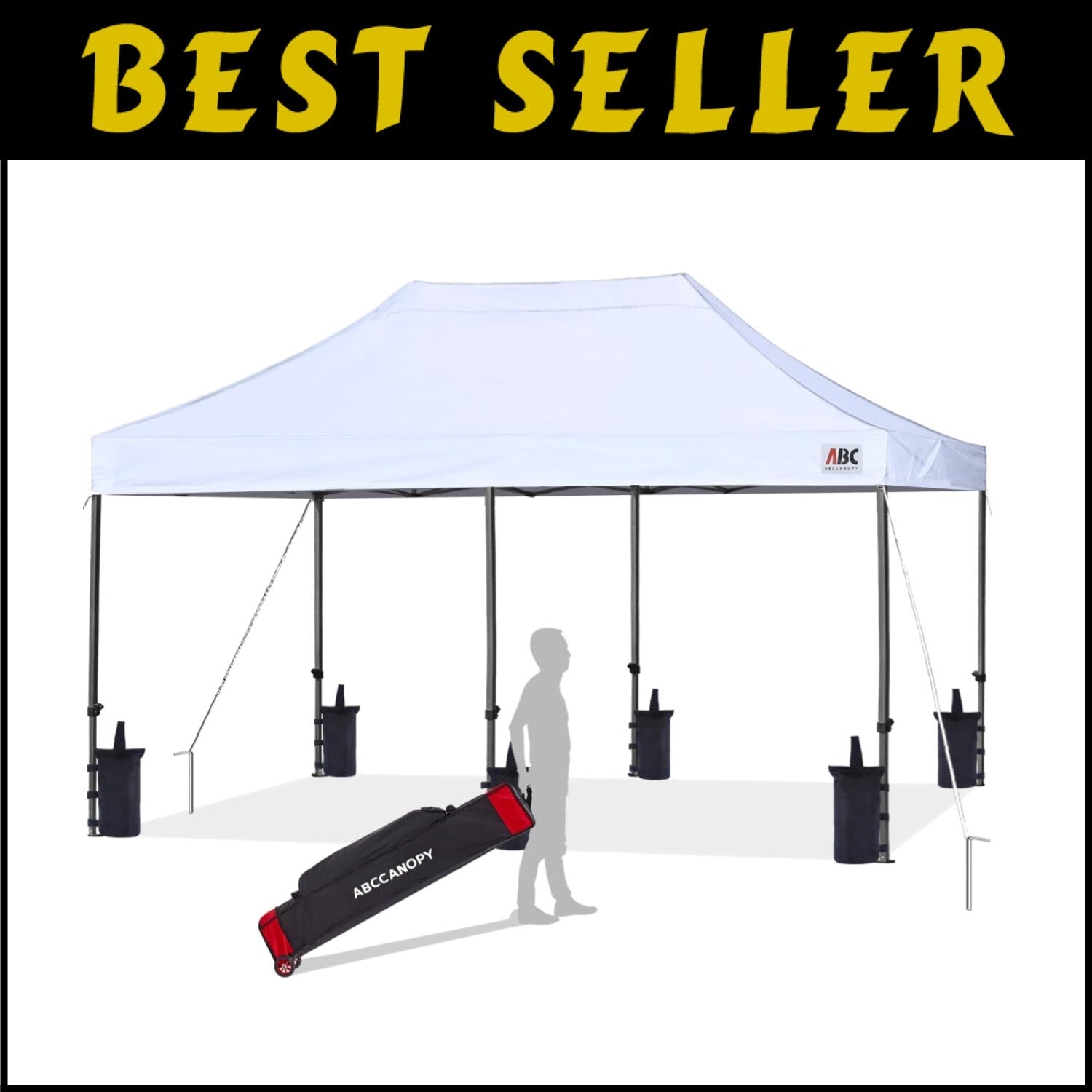 Heavy-Duty 10x20 Canopy Tent with UV Protection - Ideal for Festivals & Parties