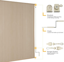 Load image into Gallery viewer, Stylish 4' x 6' Cordless Outdoor Shade - Safe, Easy, &amp; Breathable for Your Home
