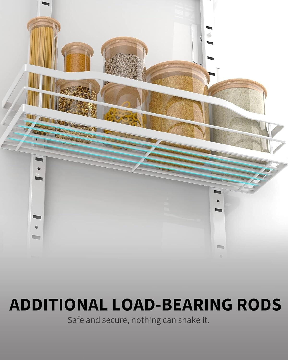 Elegant White 9-Tier Over The Door Pantry Organizer - Maximize Your Space