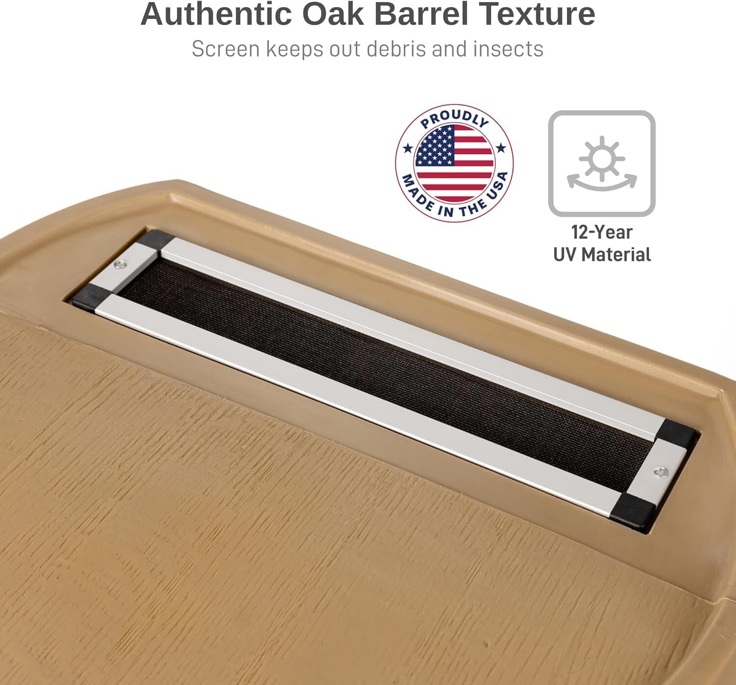 Eco-Friendly 50-Gallon Rain Barrel with Brass Spigot for Garden Irrigation