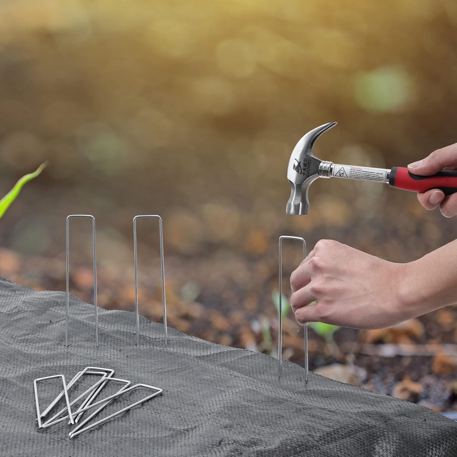 420pcs Galvanized U-Shaped Garden Stakes - 6-Inch for Versatile Outdoor Use